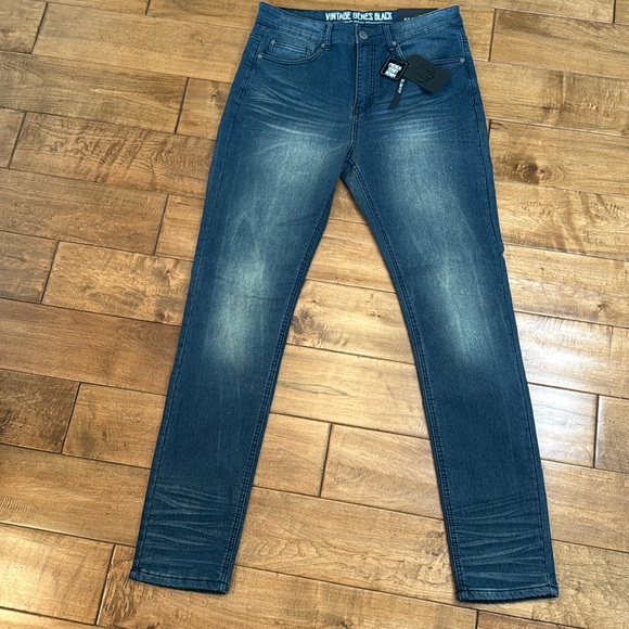 Vintage Genes Black Slim Fit - Picture 1 of 13